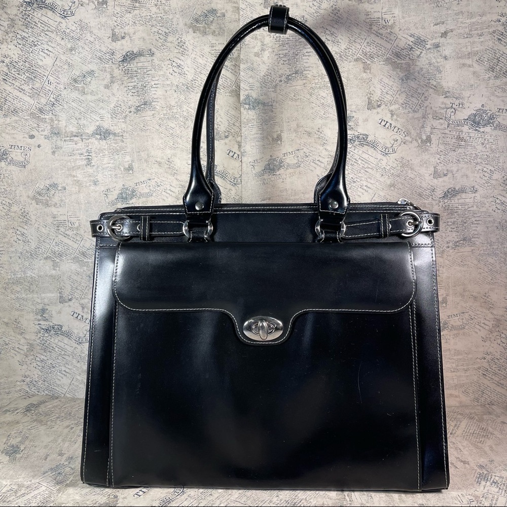 McKlein Leather Laptop Handbag Women's Work Tote Briefcase Shoulder Bag